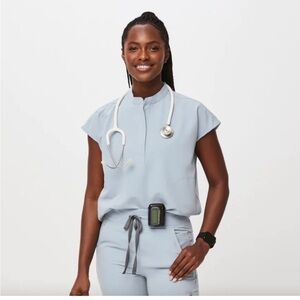 Figs Scrub set Dusty Blue